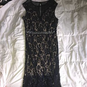 Navy Lace Formal/Prom Dress